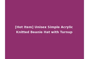 [Hot Item] Unisex Simple Acrylic Knitted Beanie Hat with Turnup