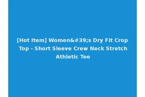 [Hot Item] Women's Dry Fit Crop Top - Short Sleeve Crew Neck Stretch Athletic Tee