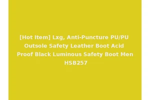 [Hot Item] Lxg, Anti-Puncture PU/PU Outsole Safety Leather Boot Acid Proof Black Luminous Safety Boot Men HSB257