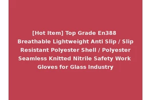 [Hot Item] Top Grade En388 Breathable Lightweight Anti Slip / Slip Resistant Polyester Shell / Polyester Seamless Knitted Nitrile Safety Work Gloves for Glass Industry