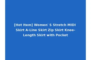 [Hot Item] Women′ S Stretch MIDI Skirt A-Line Skirt Zip Skirt Knee-Length Skirt with Pocket