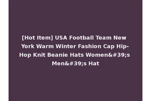 [Hot Item] USA Football Team New York Warm Winter Fashion Cap Hip-Hop Knit Beanie Hats Women's Men's Hat
