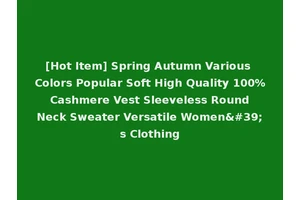 [Hot Item] Spring Autumn Various Colors Popular Soft High Quality 100% Cashmere Vest Sleeveless Round Neck Sweater Versatile Women's Clothing