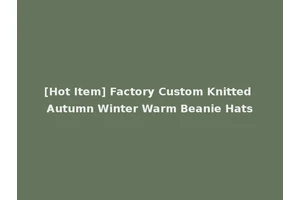 [Hot Item] Factory Custom Knitted Autumn Winter Warm Beanie Hats