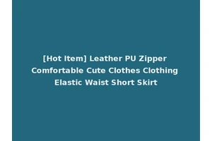 [Hot Item] Leather PU Zipper Comfortable Cute Clothes Clothing Elastic Waist Short Skirt