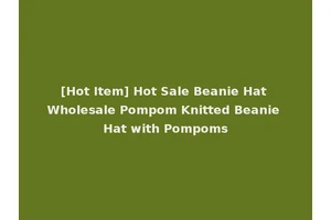 [Hot Item] Hot Sale Beanie Hat Wholesale Pompom Knitted Beanie Hat with Pompoms