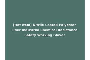 [Hot Item] Nitrile Coated Polyester Liner Industrial Chemical Resistance Safety Working Gloves