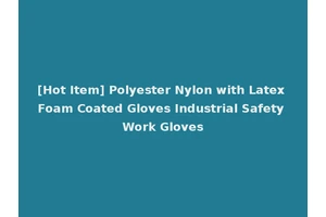 [Hot Item] Polyester Nylon with Latex Foam Coated Gloves Industrial Safety Work Gloves