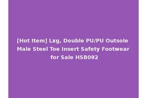 [Hot Item] Lxg, Double PU/PU Outsole Male Steel Toe Insert Safety Footwear for Sale HSB092