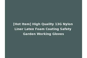 [Hot Item] High Quality 13G Nylon Liner Latex Foam Coating Safety Garden Working Gloves