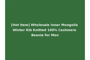 [Hot Item] Wholesale Inner Mongolia Winter Rib Knitted 100% Cashmere Beanie for Men