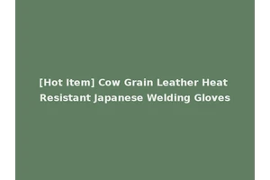 [Hot Item] Cow Grain Leather Heat Resistant Japanese Welding Gloves