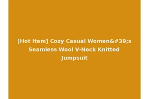 [Hot Item] Cozy Casual Women's Seamless Wool V-Neck Knitted Jumpsuit