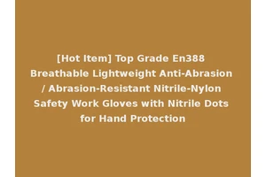 [Hot Item] Top Grade En388 Breathable Lightweight Anti-Abrasion / Abrasion-Resistant Nitrile-Nylon Safety Work Gloves with Nitrile Dots for Hand Protection