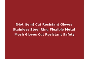 [Hot Item] Cut Resistant Gloves Stainless Steel Ring Flexible Metal Mesh Gloves Cut Resistant Safety