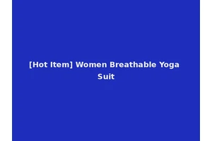 [Hot Item] Women Breathable Yoga Suit