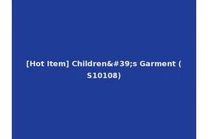 [Hot Item] Children's Garment (S10108)