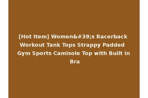 [Hot Item] Women's Racerback Workout Tank Tops Strappy Padded Gym Sports Camisole Top with Built in Bra