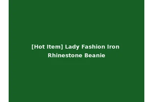 [Hot Item] Lady Fashion Iron Rhinestone Beanie