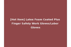 [Hot Item] Latex Foam Coated Plus Finger Safety Work Gloves/Labor Gloves
