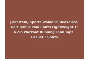 [Hot Item] Sports Womens Sleeveless Golf Tennis Polo Shirts Lightweight 1/4 Zip Workout Running Tank Tops Casual T Shirts
