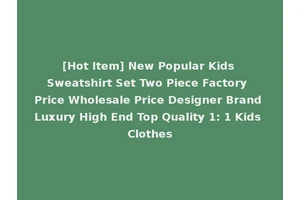 [Hot Item] New Popular Kids Sweatshirt Set Two Piece Factory Price Wholesale Price Designer Brand Luxury High End Top Quality 1: 1 Kids Clothes