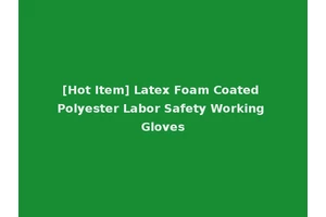 [Hot Item] Latex Foam Coated Polyester Labor Safety Working Gloves