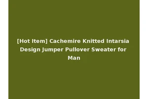 [Hot Item] Cachemire Knitted Intarsia Design Jumper Pullover Sweater for Man