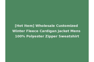 [Hot Item] Wholesale Customized Winter Fleece Cardigan Jacket Mens 100% Polyester Zipper Sweatshirt