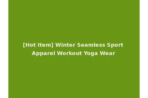 [Hot Item] Winter Seamless Sport Apparel Workout Yoga Wear