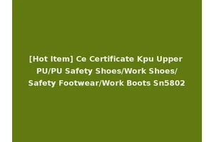 [Hot Item] Ce Certificate Kpu Upper PU/PU Safety Shoes/Work Shoes/Safety Footwear/Work Boots Sn5802