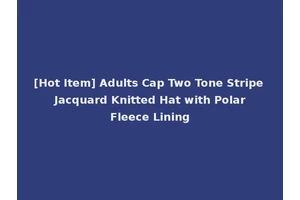 [Hot Item] Adults Cap Two Tone Stripe Jacquard Knitted Hat with Polar Fleece Lining