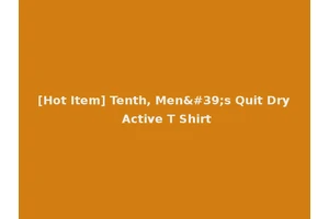 [Hot Item] Tenth, Men's Quit Dry Active T Shirt