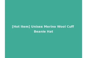 [Hot Item] Unisex Merino Wool Cuff Beanie Hat