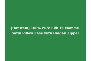 [Hot Item] 100% Pure Silk 16 Momme Satin Pillow Case with Hidden Zipper