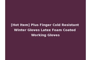 [Hot Item] Plus Finger Cold Resistant Winter Gloves Latex Foam Coated Working Gloves