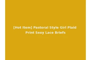 [Hot Item] Pastoral Style Girl Plaid Print Sexy Lace Briefs