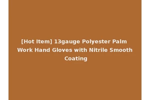 [Hot Item] 13gauge Polyester Palm Work Hand Gloves with Nitrile Smooth Coating