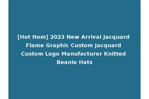 [Hot Item] 2023 New Arrival Jacquard Flame Graphic Custom Jacquard Custom Logo Manufacturer Knitted Beanie Hats