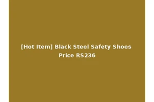 [Hot Item] Black Steel Safety Shoes Price RS236