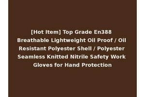 [Hot Item] Top Grade En388 Breathable Lightweight Oil Proof / Oil Resistant Polyester Shell / Polyester Seamless Knitted Nitrile Safety Work Gloves for Hand Protection