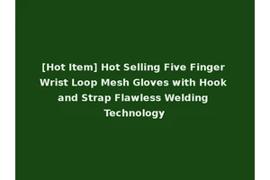 [Hot Item] Hot Selling Five Finger Wrist Loop Mesh Gloves with Hook and Strap Flawless Welding Technology