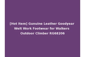 [Hot Item] Gunuine Leather Goodyear Welt Work Footwear for Walkers Outdoor Climber RG68206