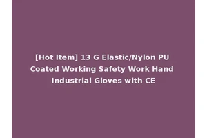 [Hot Item] 13 G Elastic/Nylon PU Coated Working Safety Work Hand Industrial Gloves with CE
