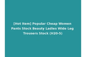 [Hot Item] Popular Cheap Women Pants Stock Beauty Ladies Wide Leg Trousers Stock (H20-5)