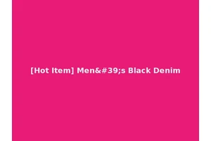 [Hot Item] Men's Black Denim