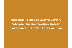 [Hot Item] 10gauge 2yarns Cotton/Polyester Knitted Working Safety Glove Coated Crinkled Latex on Plam