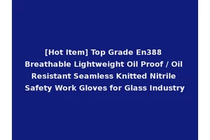 [Hot Item] Top Grade En388 Breathable Lightweight Oil Proof / Oil Resistant Seamless Knitted Nitrile Safety Work Gloves for Glass Industry