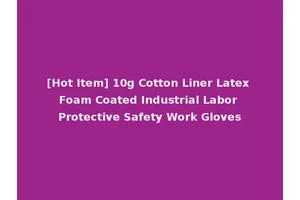 [Hot Item] 10g Cotton Liner Latex Foam Coated Industrial Labor Protective Safety Work Gloves