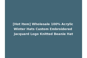 [Hot Item] Wholesale 100% Acrylic Winter Hats Custom Embroidered Jacquard Logo Knitted Beanie Hat